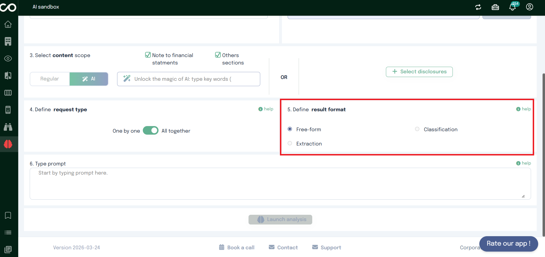 AI Sandbox – Request format