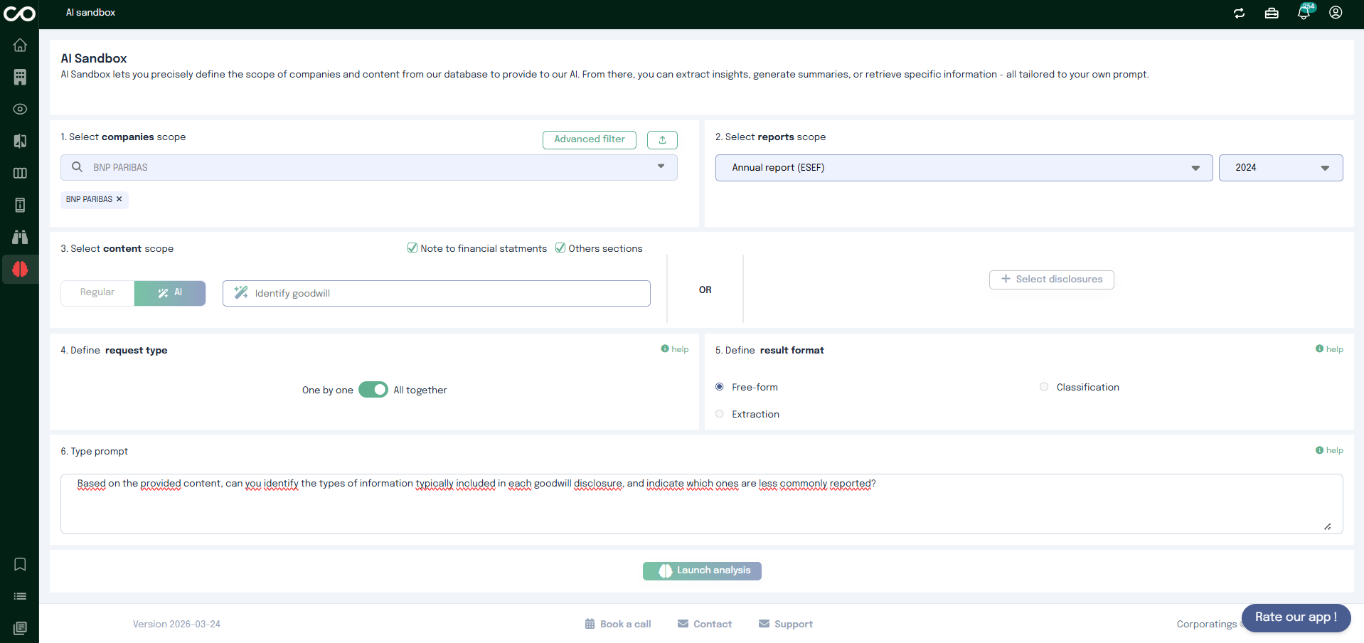 AI Sandbox – Request format